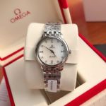 Omega De Ville 27.4MM Cal.1376 6 Real Diamonds Lady Silver Case/Bezel Watch